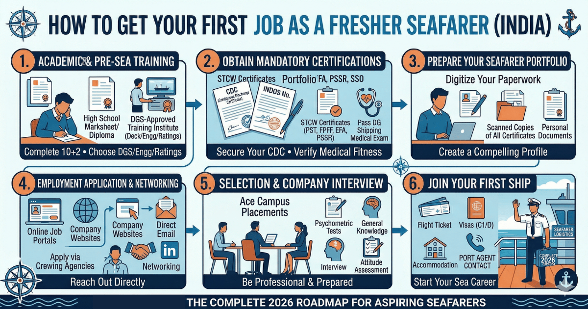 How to Get Your First Job as a Fresher Seafarer: The Complete 2026 Guide